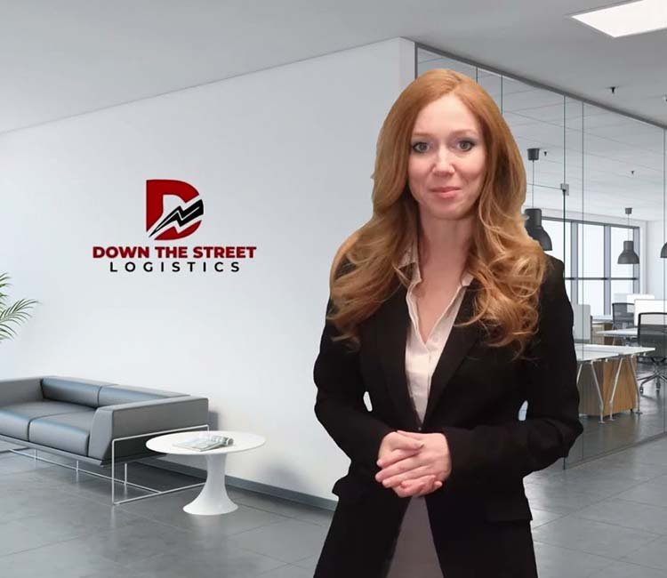 Professional woman in suit standing in office setting in Phoenix